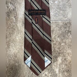 Vintage YSL stripped silk tie